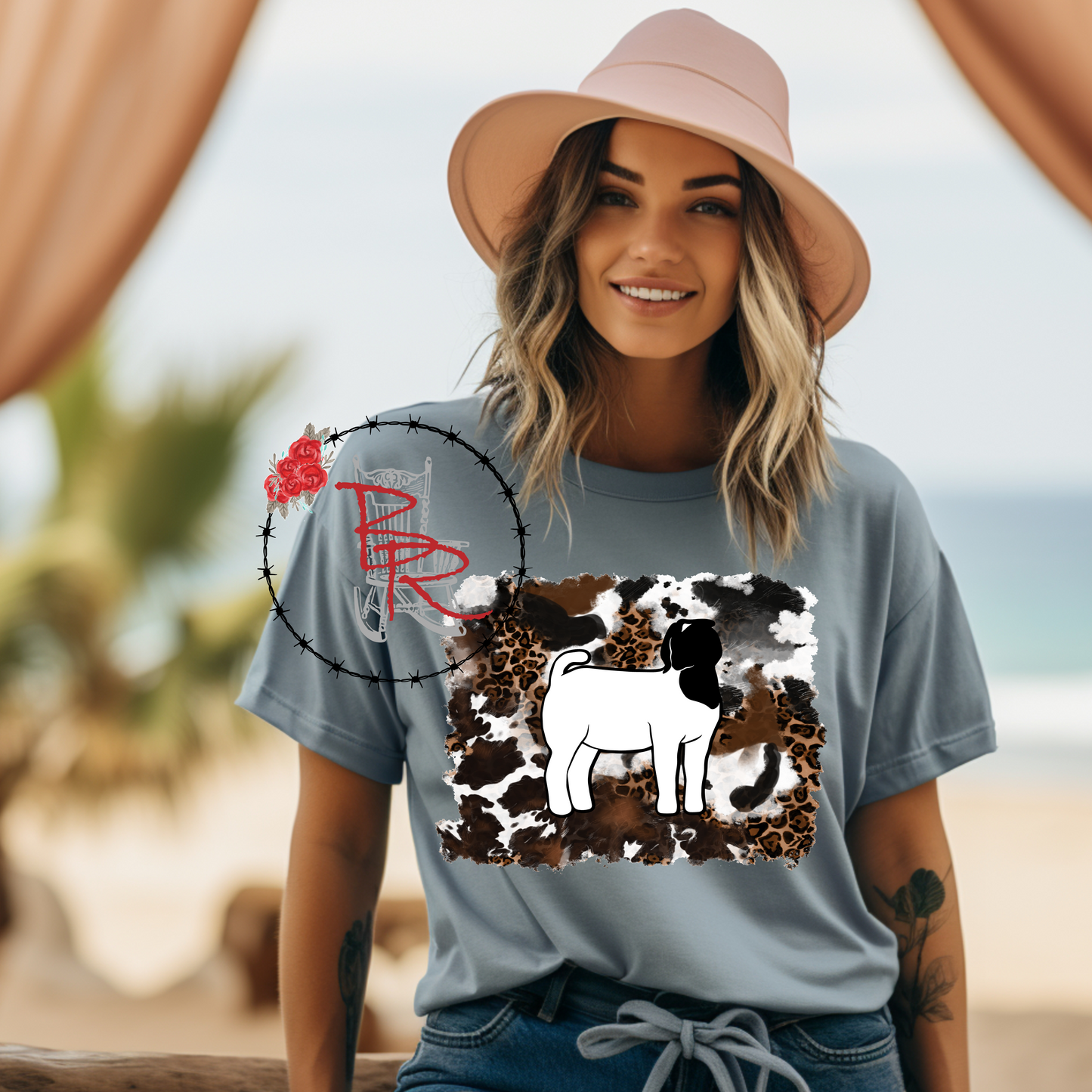 Cowhide Goat Stockshow Shirt