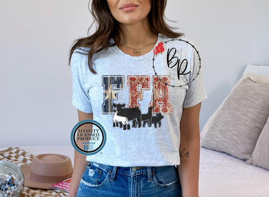FFA Texas Star Multi Animals Stockshow Stock Show T-Shirt Tee