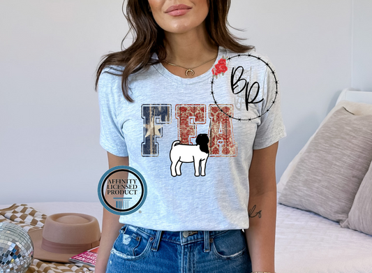 FFA Texas Star Goat Stockshow Stock Show T-Shirt Tee