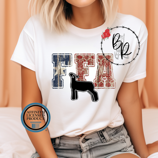 FFA Texas Star Lamb Stockshow Stock Show T-Shirt Tee