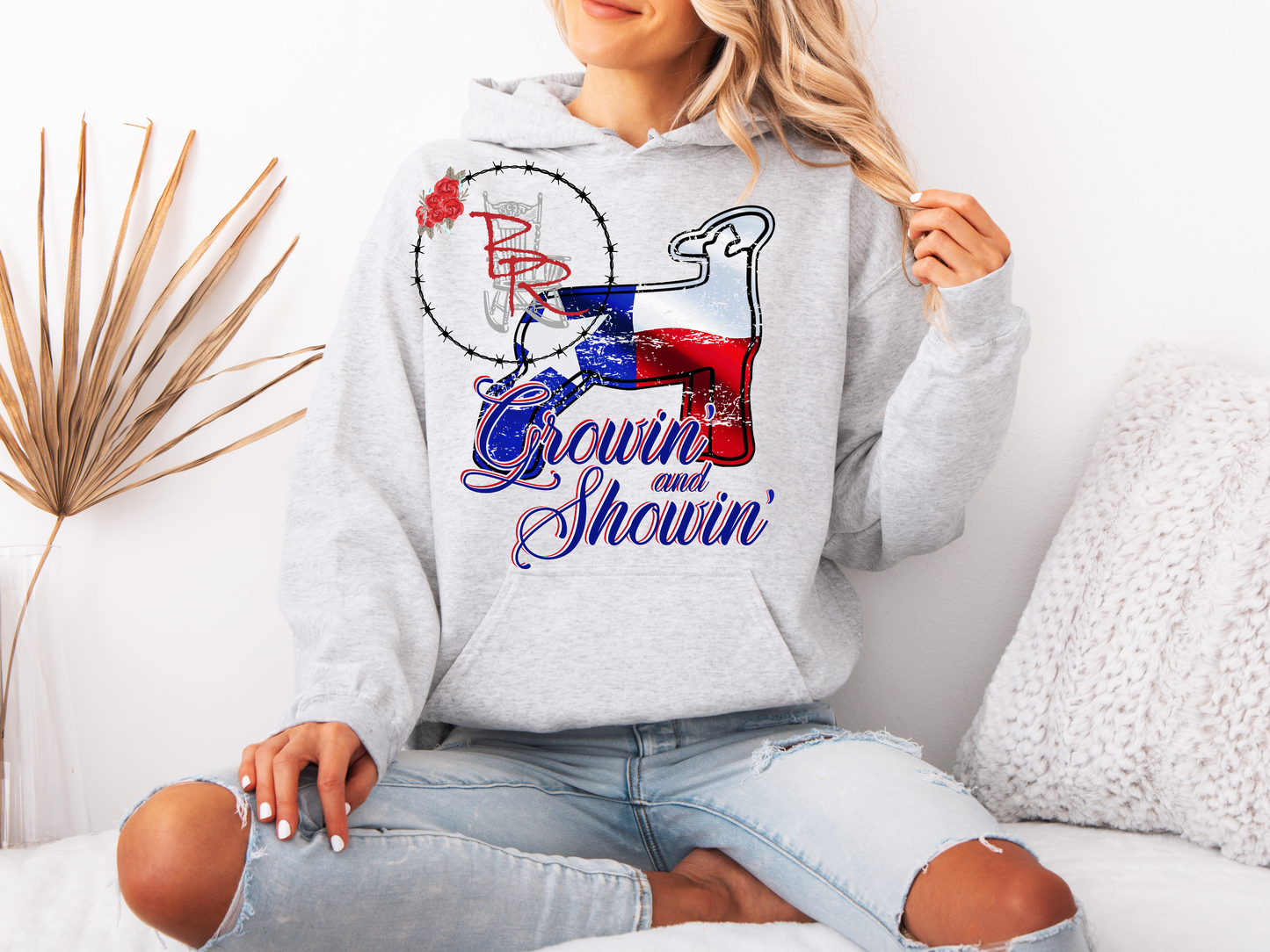 Stockshow Lamb Texas Growin' and Showin' Hoodie