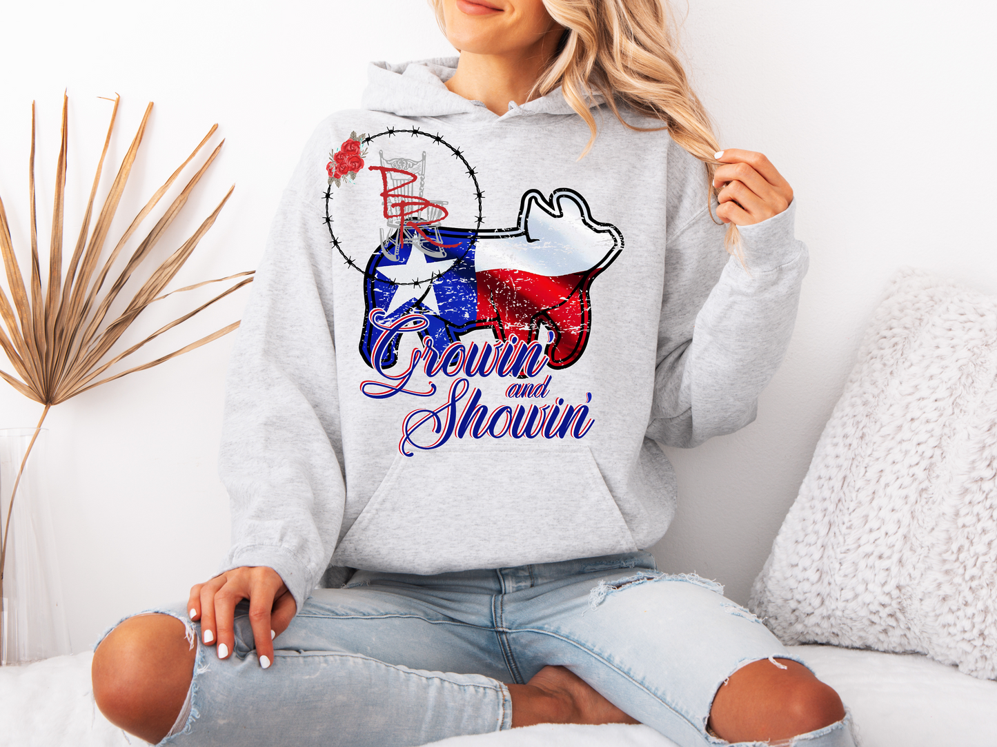Stockshow Pig Texas Growin' and Showin' Hoodie