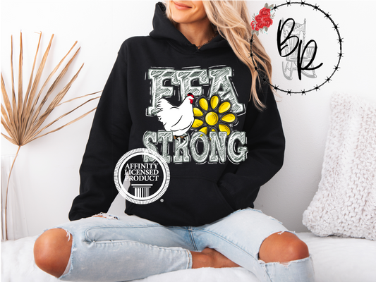 FFA Strong Yellow Blossom with Chicken Stockshow Stock Show Hoodie
