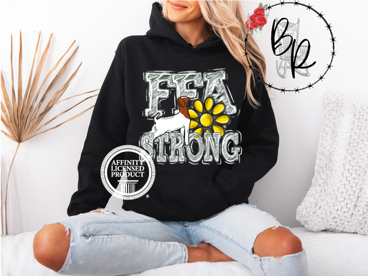 FFA Strong Yellow Blossom with Goat Stockshow Stock Show Hoodie