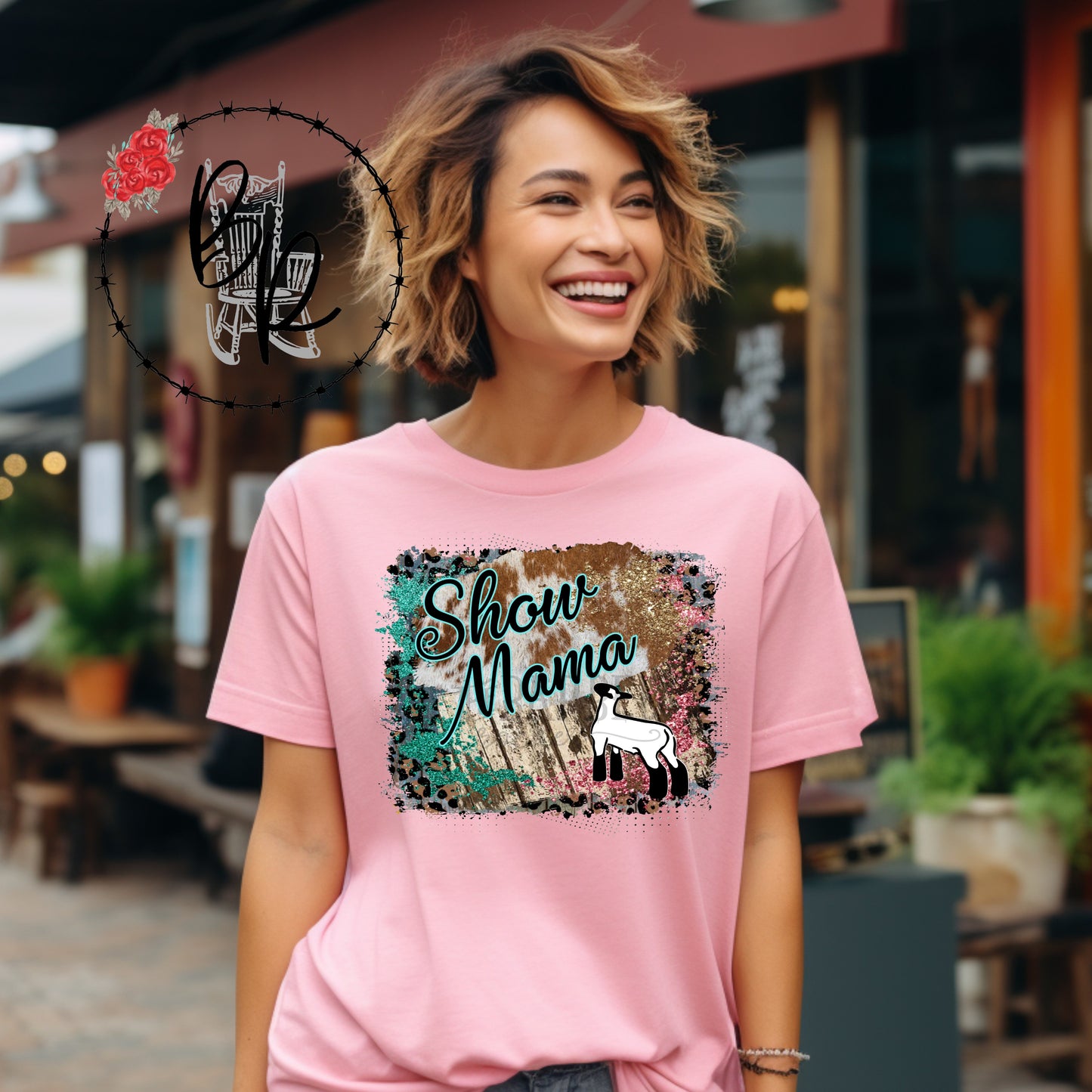 Stockshow Show Mom Momma Mama" Lamb Shirt