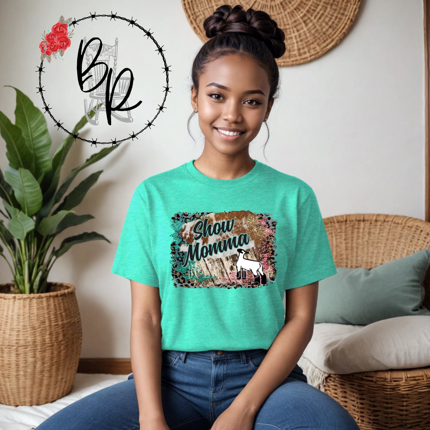 Stockshow Show Mom Momma Mama" Lamb Shirt