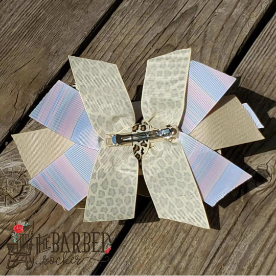 Over the Top Cheetah Serape Stockshow Pig Hairbow