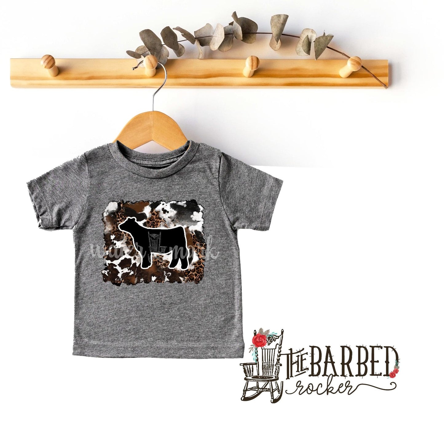 Toddler Cowhide Background Stockshow T-Shirt Show Girl
