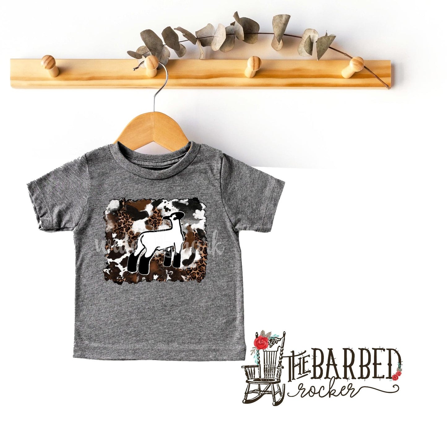 Toddler Cowhide Background Stockshow T-Shirt Show Girl