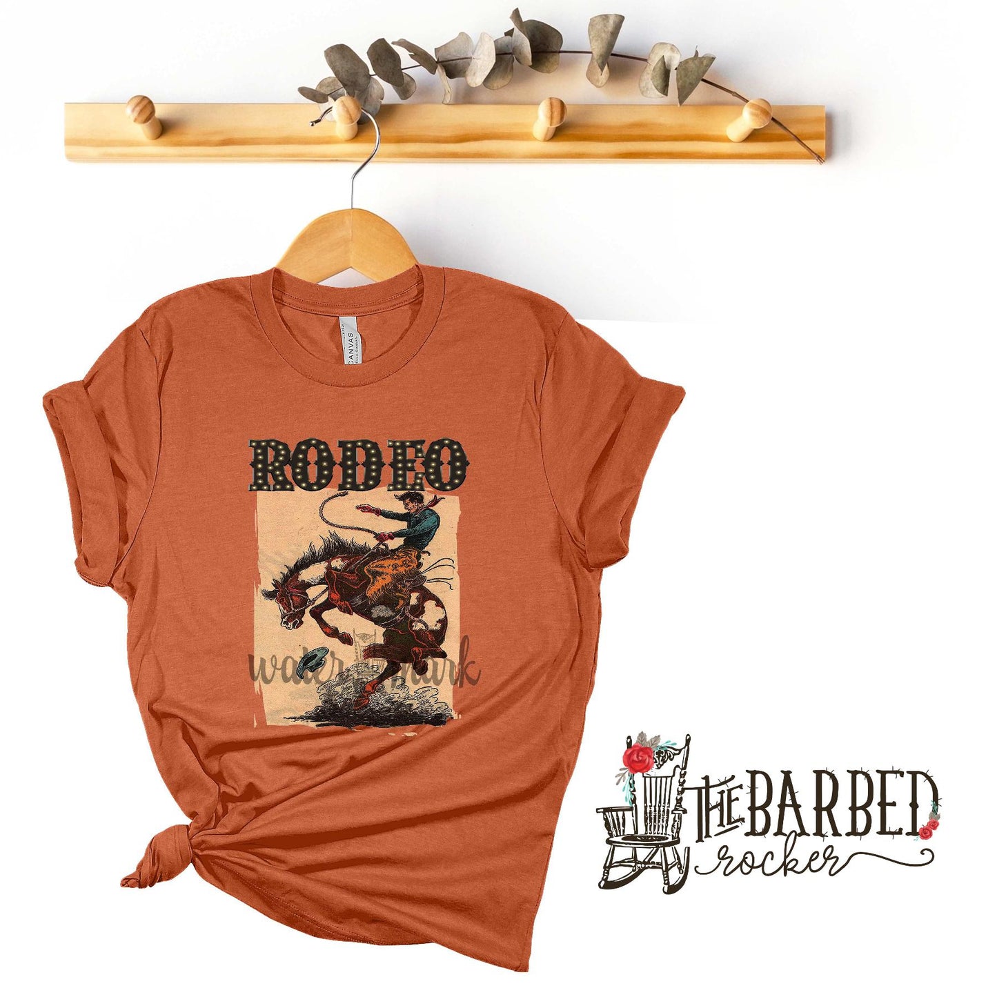Rodeo Bronco Western T-Shirt Women's Casual Shirt