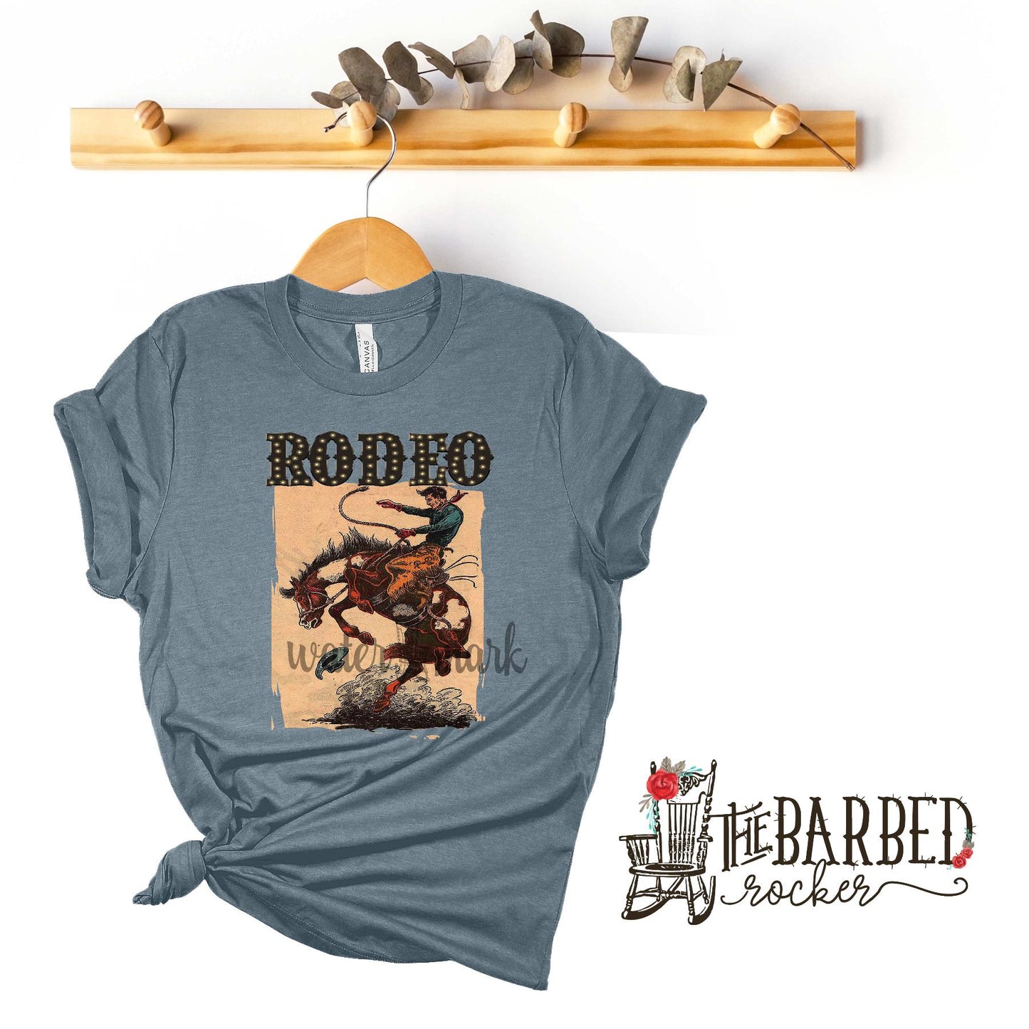 Rodeo Bronco Western T-Shirt Women's Casual Shirt