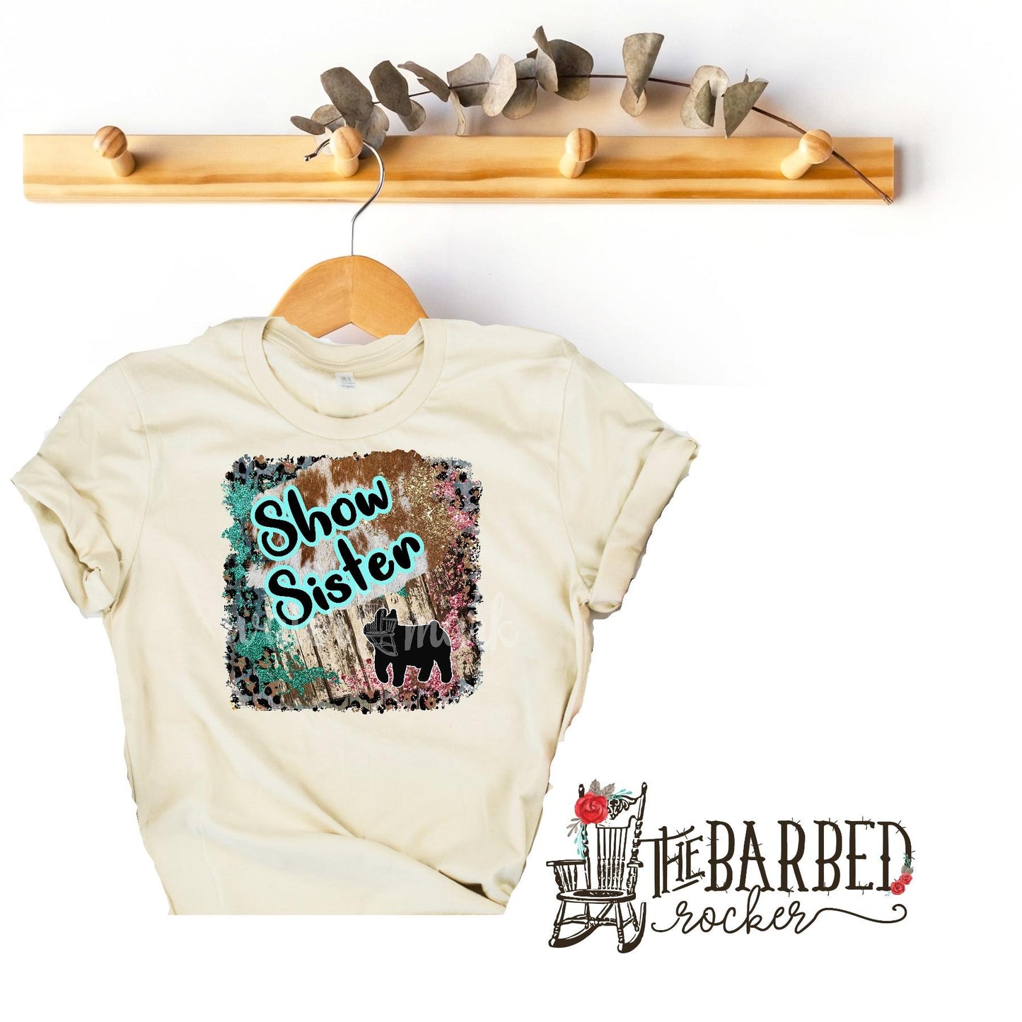 Toddler Turquoise and Pink "Show Sister Show Sis" Stockshow T-Shirt Show Girl