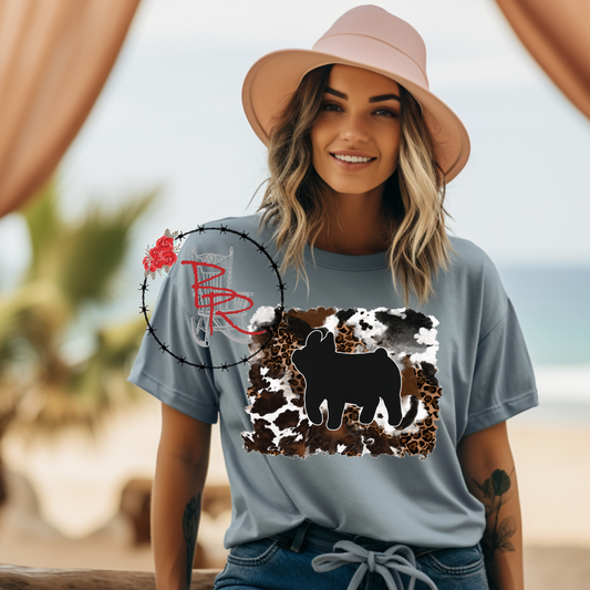 Cowhide Pig Stockshow Shirt