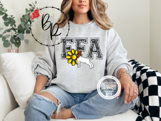 FFA Black Paisley with Goat Sweatshirt Crew