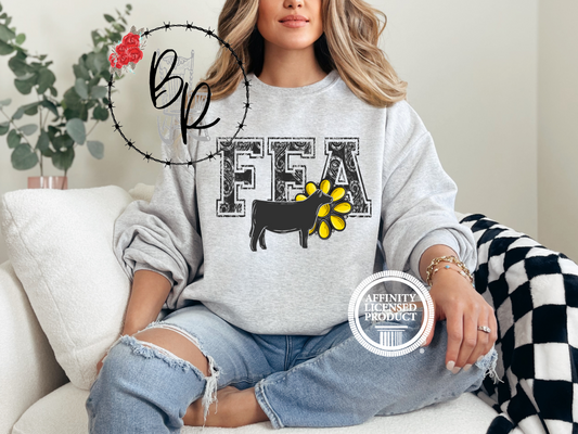 FFA Black Paisley with Heifer Sweatshirt Crew