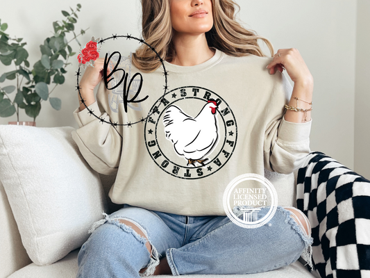 FFA Strong Round Black with Chicken Sweatshirt Crew
