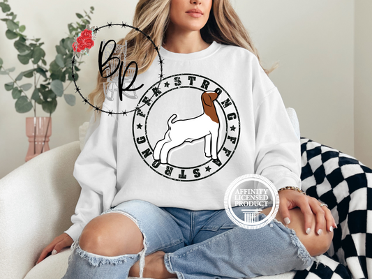 FFA Strong Round Black with Goat Sweatshirt Crew