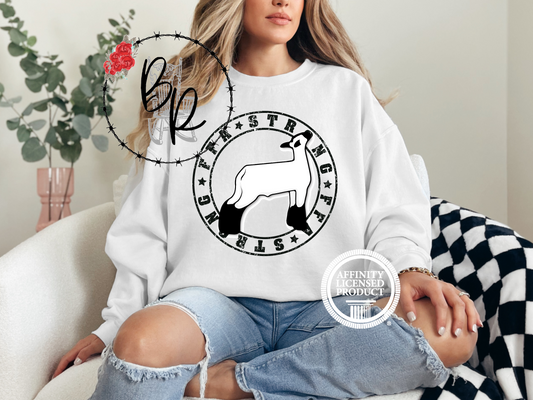 FFA Strong Round Black with Lamb Sweatshirt Crew