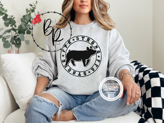 FFA Strong Round Black with Pig Sweatshirt Crew