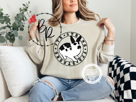 FFA Strong Round Black with Rabbit Sweatshirt Crew