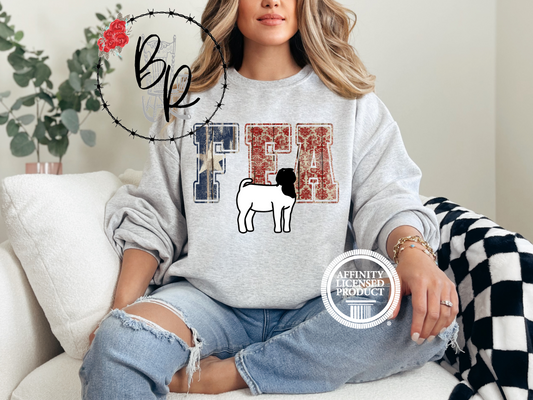 FFA Texas Star with Goat Sweatshirt Crew