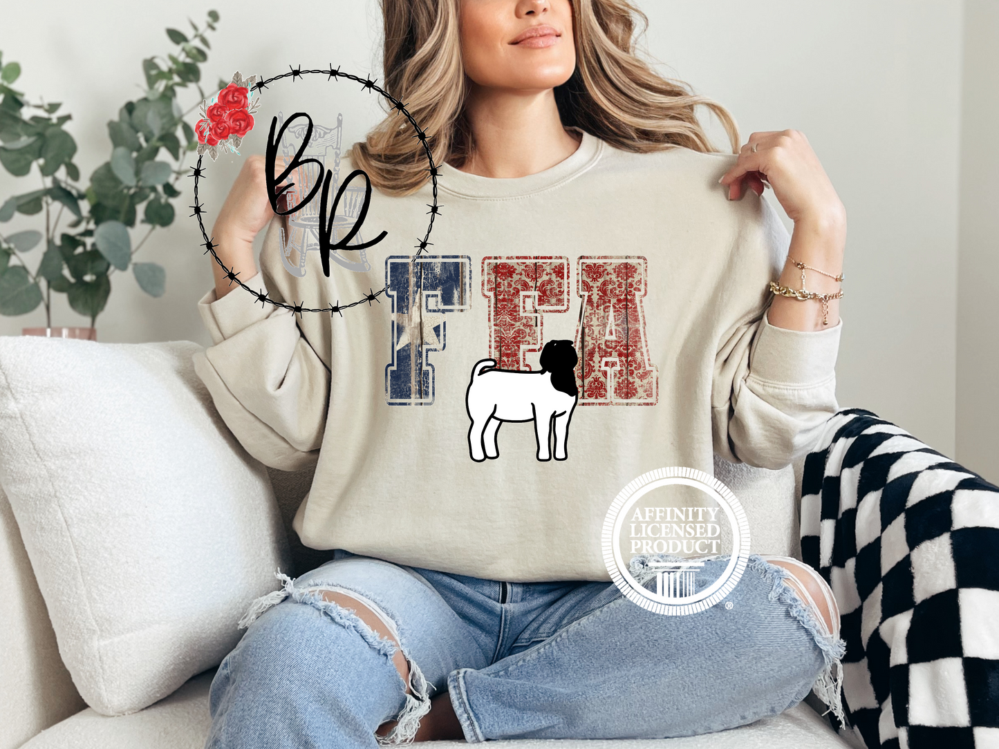 FFA Texas Star with Goat Sweatshirt Crew
