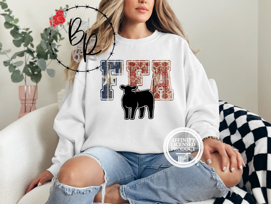 FFA Texas Star with Heifer Sweatshirt Crew