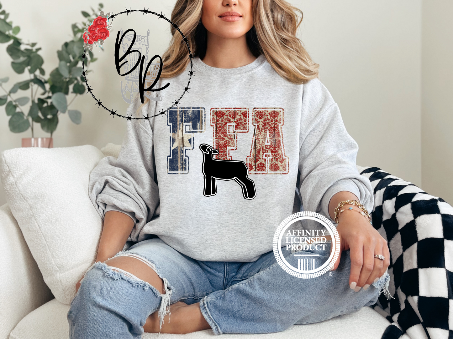 FFA Texas Star with Lamb Sweatshirt Crew