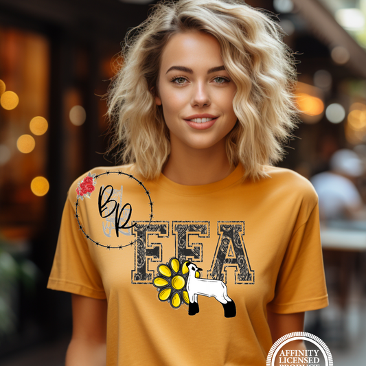 FFA Black Paisley Lamb Stockshow Stock Show T-Shirt Tee