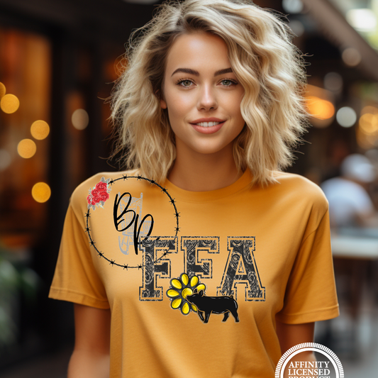 FFA Black Paisley Pig Stockshow Stock Show T-Shirt Tee