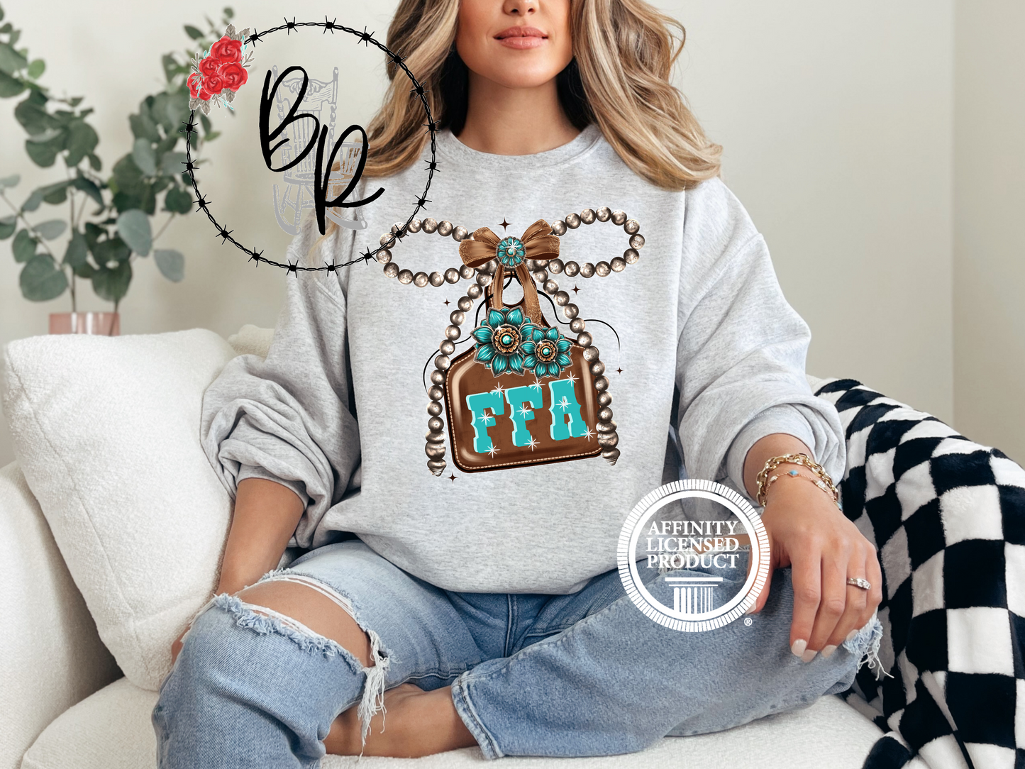 FFA Eartag Stockshow Stock Show Sweatshirt Crew