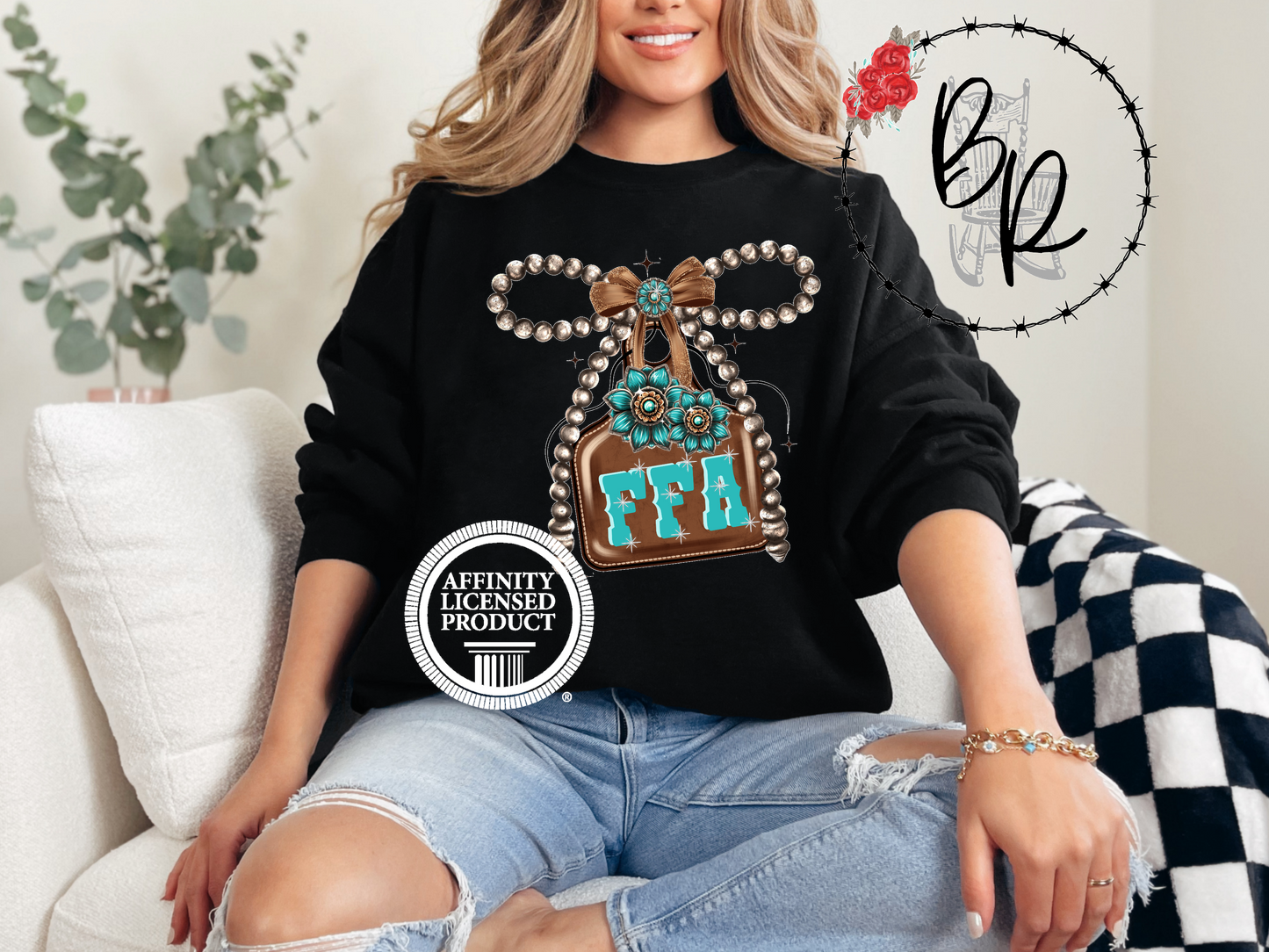 FFA Eartag Stockshow Stock Show Sweatshirt Crew
