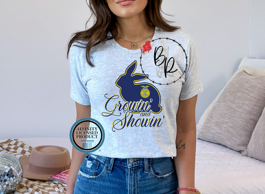 FFA Growin' and Showin' Rabbit Stockshow Stock Show T-Shirt Tee