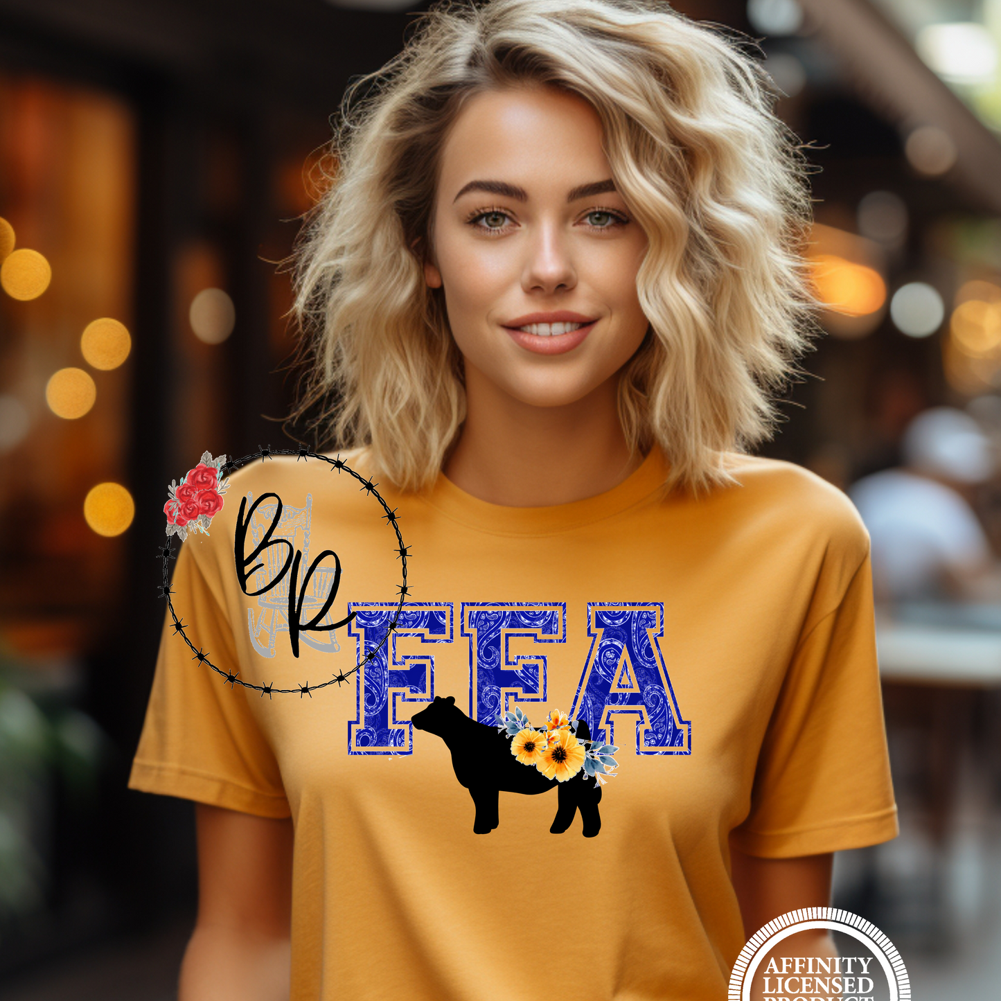 FFA Blue Paisley Heifer Stockshow Stock Show T-Shirt Tee
