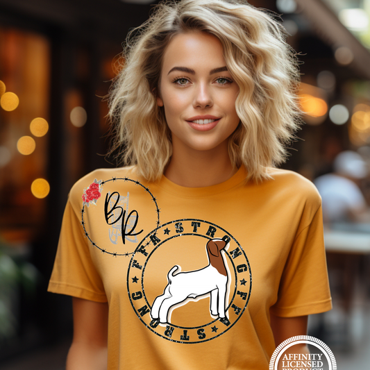 FFA Strong Round Black Goat Stockshow Stock Show T-Shirt Tee