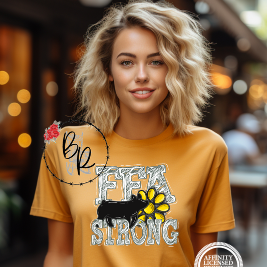 FFA Strong Pig Stockshow Stock Show T-Shirt Tee