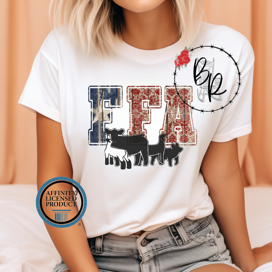 FFA Texas Star Multi Animals Stockshow Stock Show T-Shirt Tee