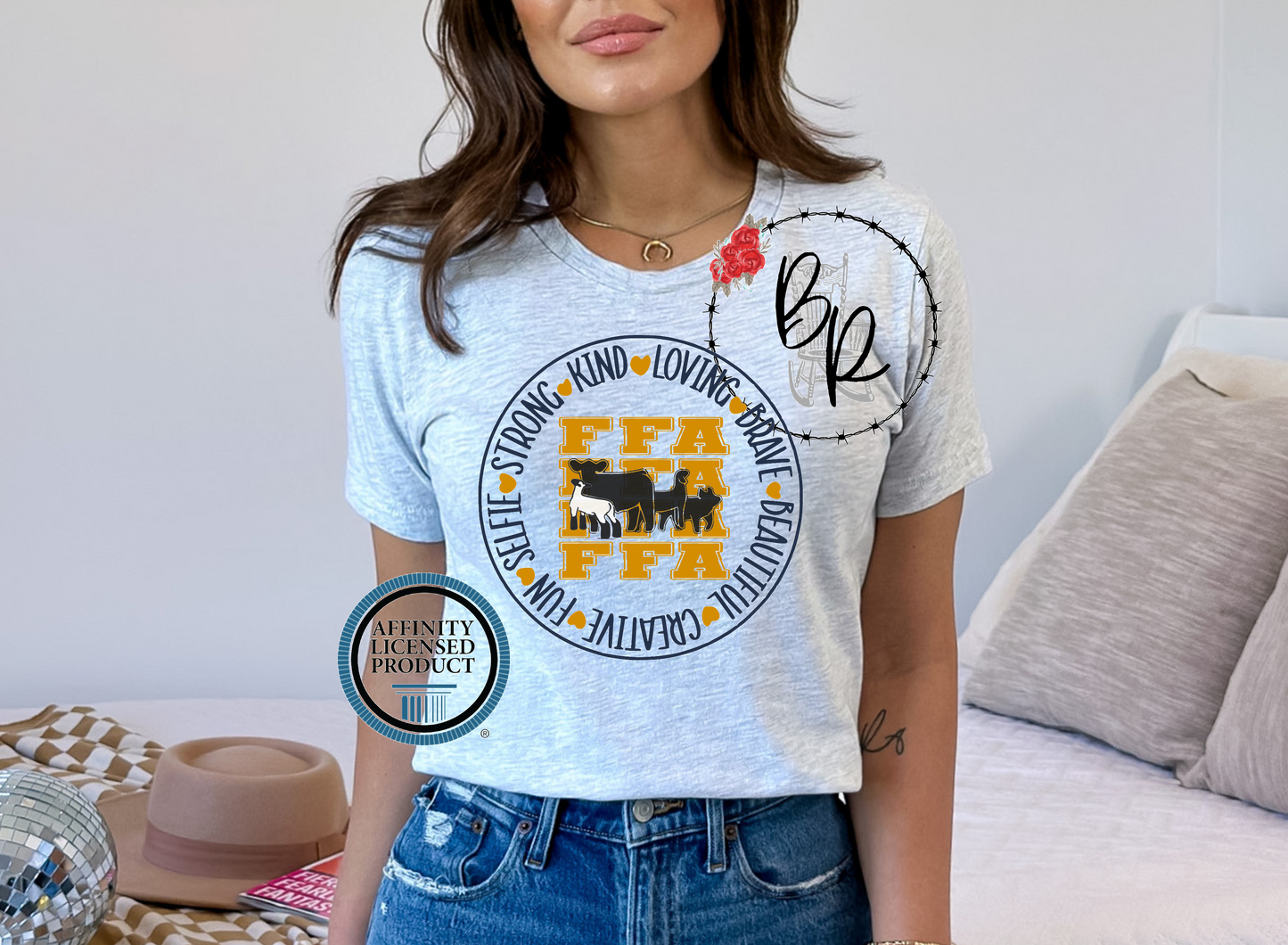 FFA Triple Round Animals Stockshow Stock Show T-Shirt Tee