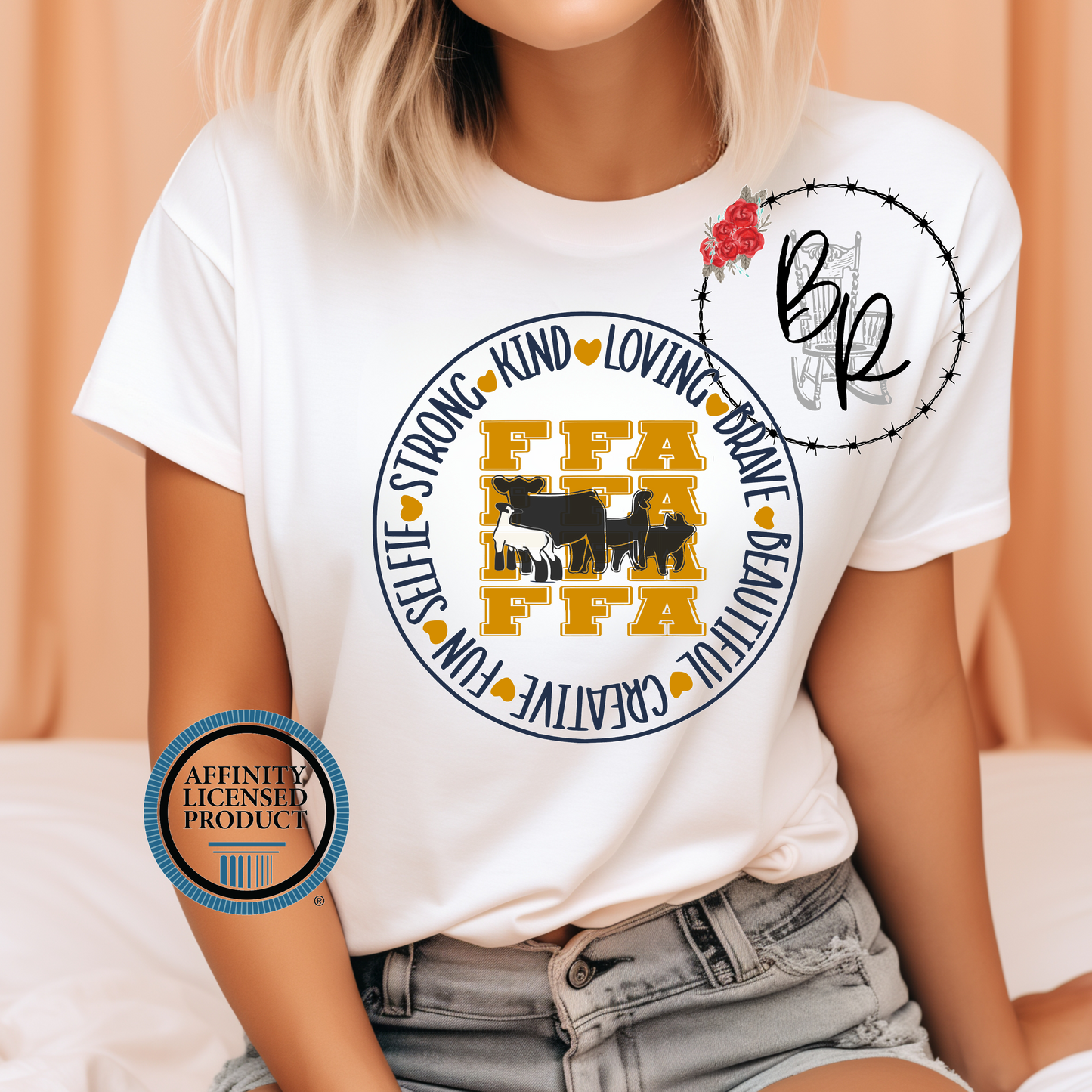 FFA Triple Round Animals Stockshow Stock Show T-Shirt Tee