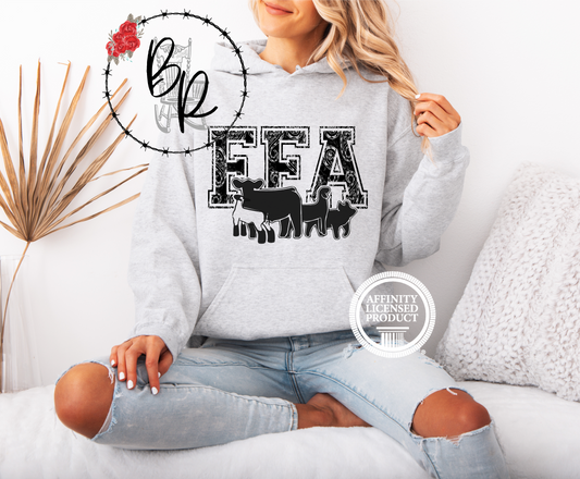 FFA Black Paisley Stockshow Stock Show Hoodie