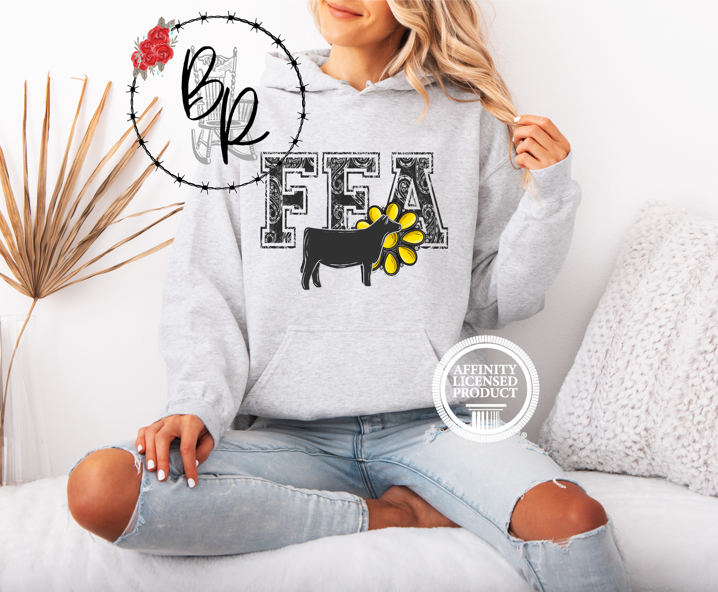 FFA Black Paisley with Heifer Stockshow Stock Show Hoodie