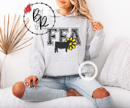 FFA Black Paisley with Heifer Stockshow Stock Show Hoodie