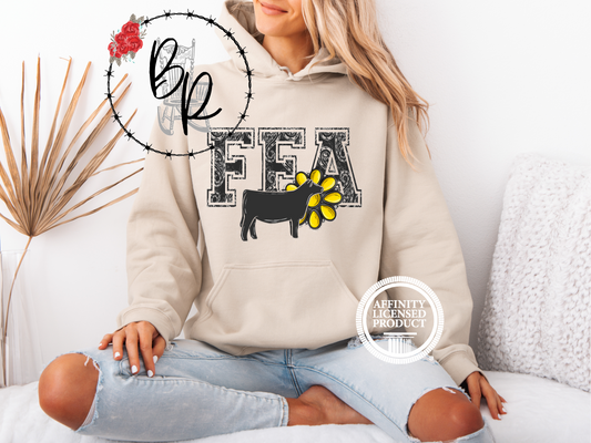 FFA Black Paisley with Heifer Stockshow Stock Show Hoodie