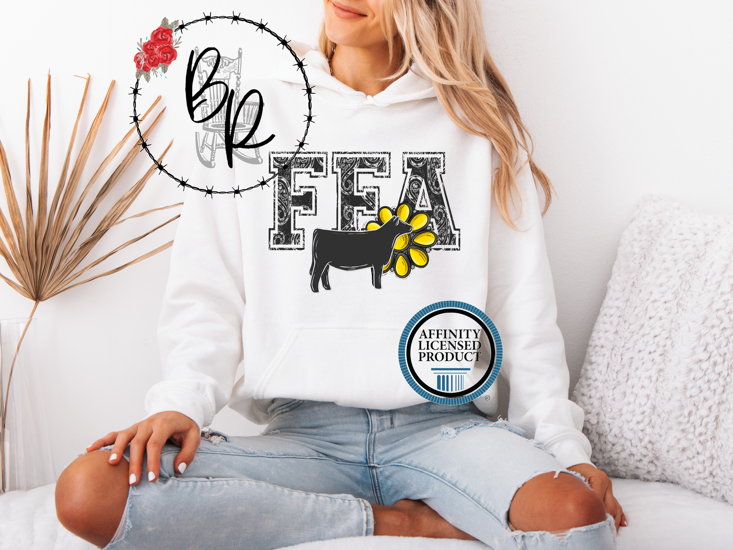 FFA Black Paisley with Heifer Stockshow Stock Show Hoodie