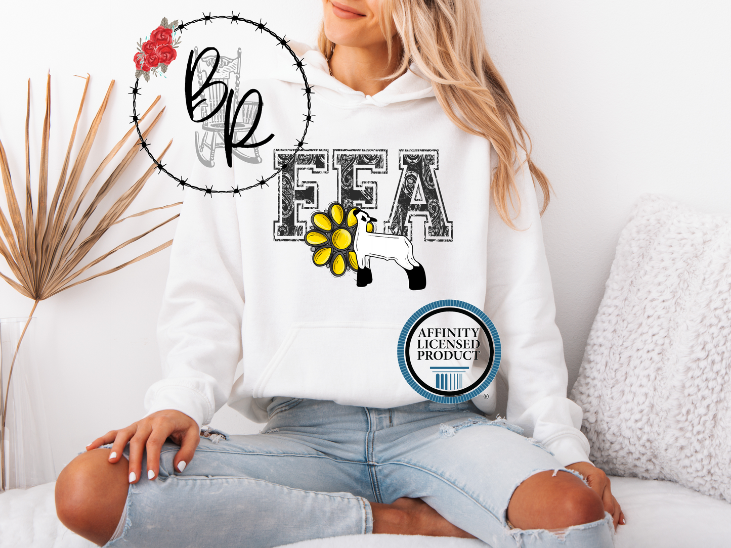 FFA Black Paisley with Lamb Stockshow Stock Show Hoodie