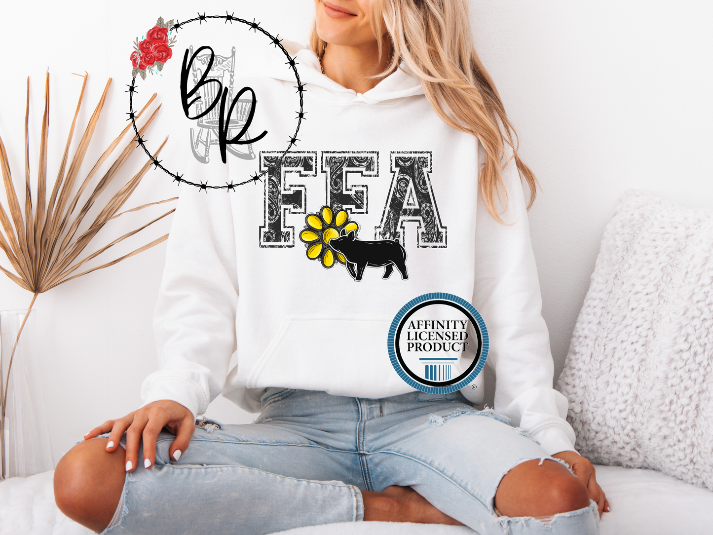 FFA Black Paisley with Pig Stockshow Stock Show Hoodie