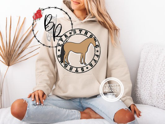 FFA Strong Round Black with Horse Stockshow Stock Show Hoodie