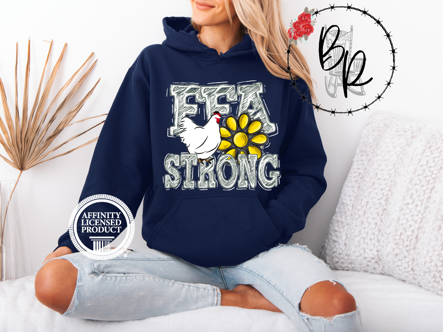 FFA Strong Yellow Blossom with Chicken Stockshow Stock Show Hoodie