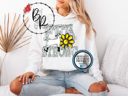 FFA Strong Yellow Blossom with Lamb Stockshow Stock Show Hoodie