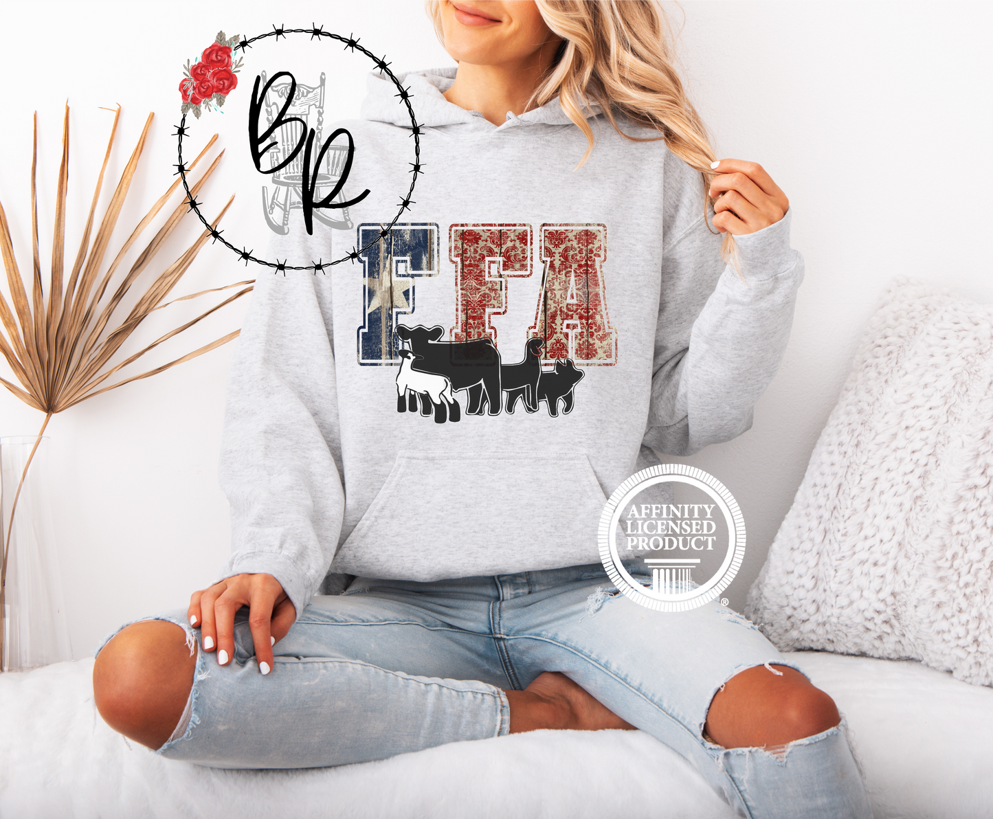 FFA Texas Star with Multi Animals Stockshow Stock Show Hoodie